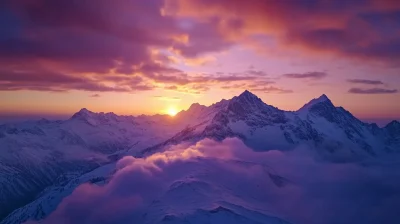 Alpenglow in the Alps