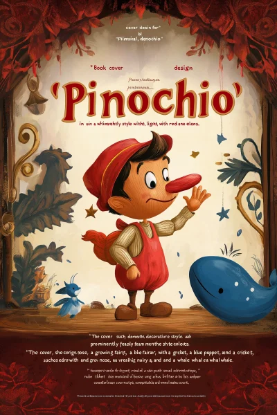 Whimsical ‘Pinocchio’ Book Cover Design