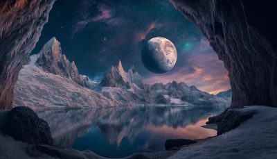 Surreal Moonlit Landscape