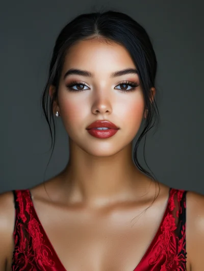 Studio Portrait of a Young Woman