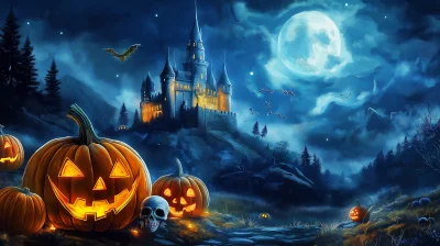 Halloween Night Fantasy Illustration