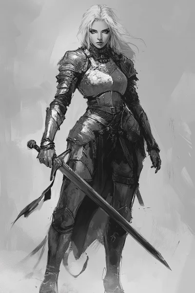 Female Dark Fantasy Warrior Character