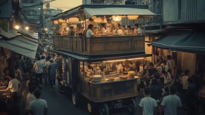 Cinematic Scene in Bangkok Streets