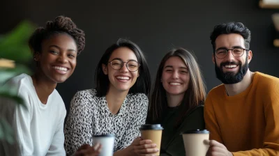 Multiracial Casual Coworkers Taking a Coffee Break