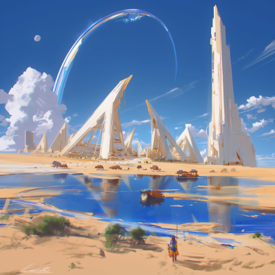 Futuristic Egypt Cityscape