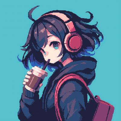 Retro Pixel Style Middle School Girl Character Profile