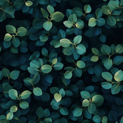 Greenery on Dark Background