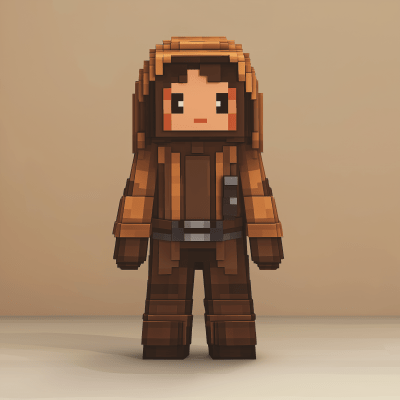 Star Wars Character in Minecraft Style