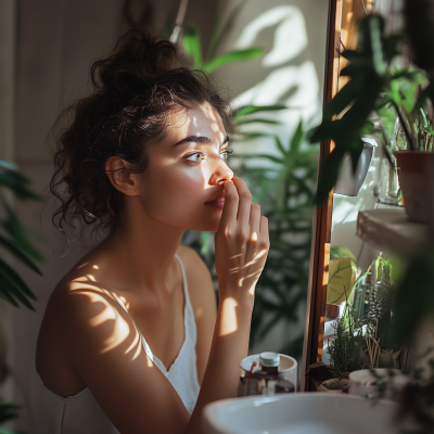 Morning Routine in Cosy Bathroom