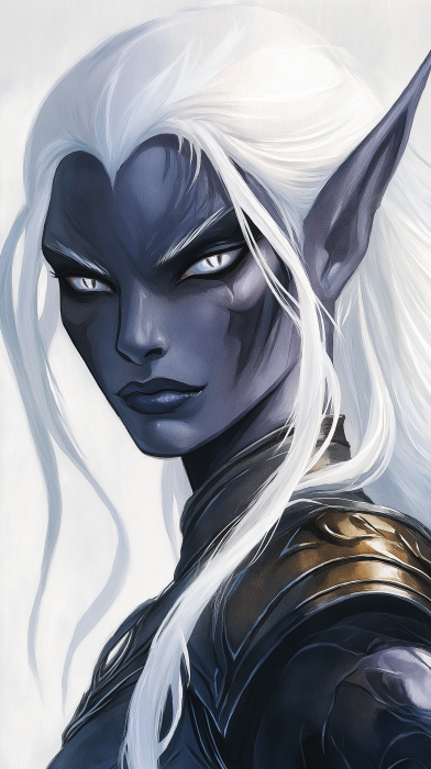 Drow Female Ranger Portrait