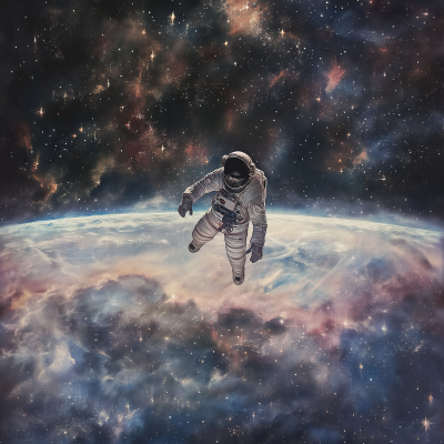 Lonely Astronaut in Space