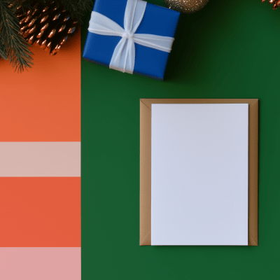 Wes Anderson Style Greeting Card Mockup