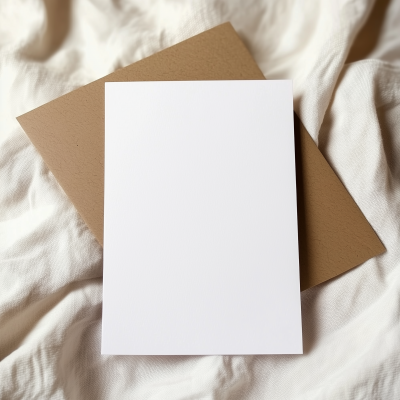 Vertical Greeting Card with Kraft Envelope