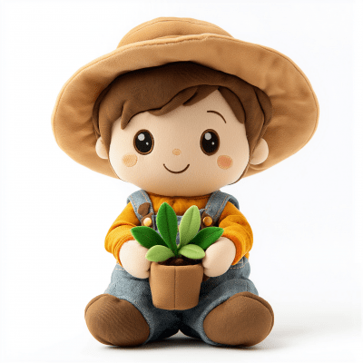 Kawaii Farmer Plush Toy