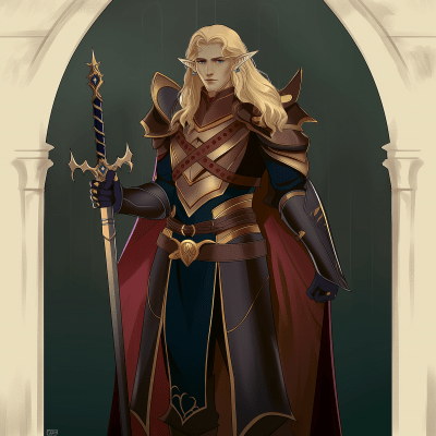 Stern Male Elf Illustration