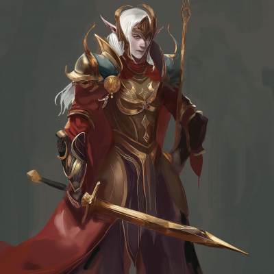 Male Elf Emperor Illustration