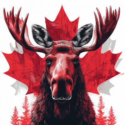 Moose on Canada Day