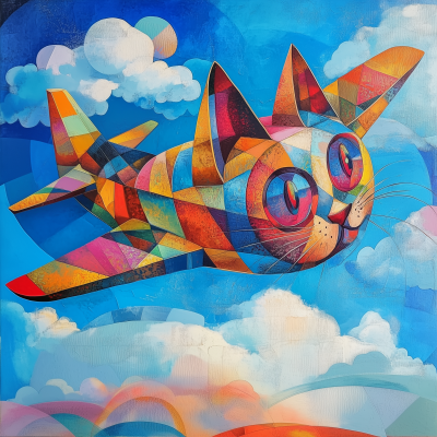 Cat and Plane Hybrid Flying