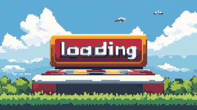 8-bit Retro Loading Logo