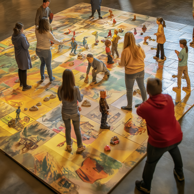 Giant Board Game with Real People