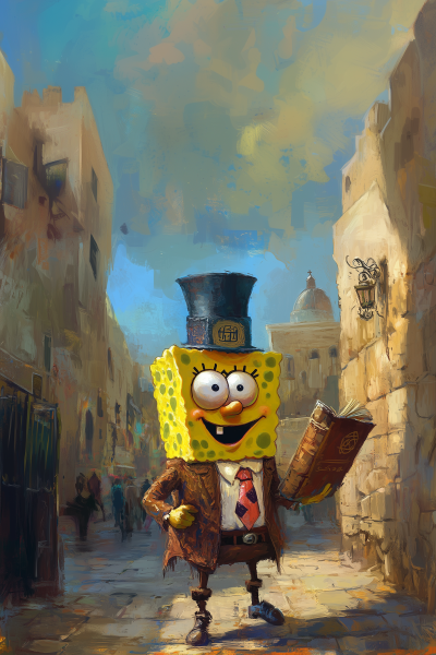 SpongeBob Rabbi in Israel