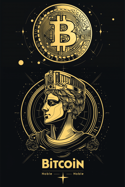 Geometric Bitcoin Noble Logo