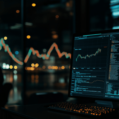 Elegant Dark Finance Background