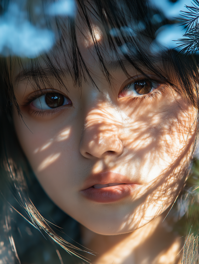 Portrait of a Japanese Girl in Natural Setting