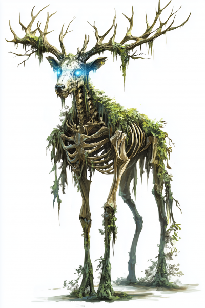 Mystical Forest Deer Skeleton