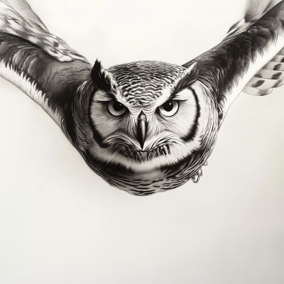 Flying Owl Illustration