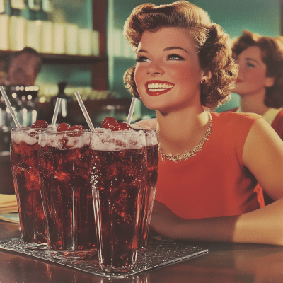 Soda Shop Advert from the 1950s