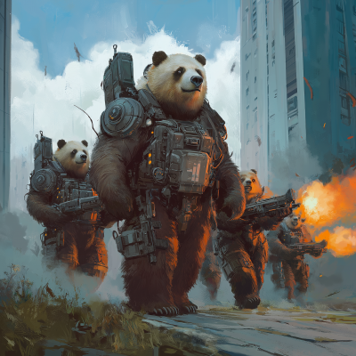 Bear Cyborg Warrior Squad