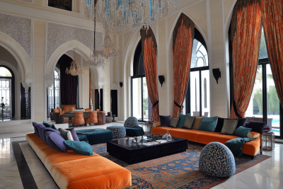Luxury Moroccan Mansion Living Area