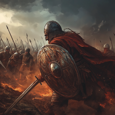 Fierce Warrior in Battle