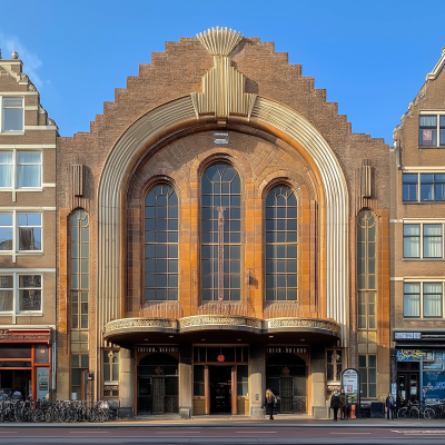 Art Deco Theatre Facade in Amsterdam