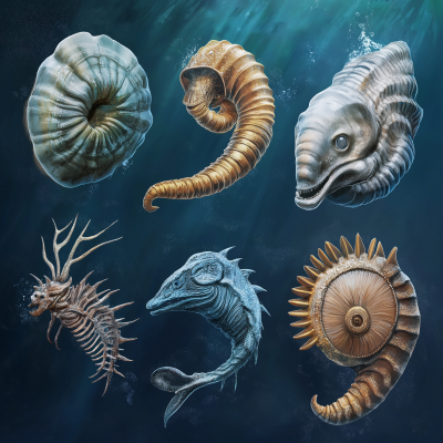 Cambrian Underwater Wildlife