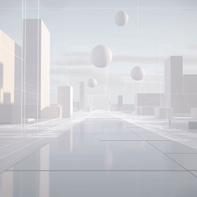 Futuristic 3D Level Editor Environment