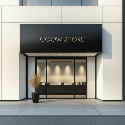 Cosmetic Store Sign Mockup