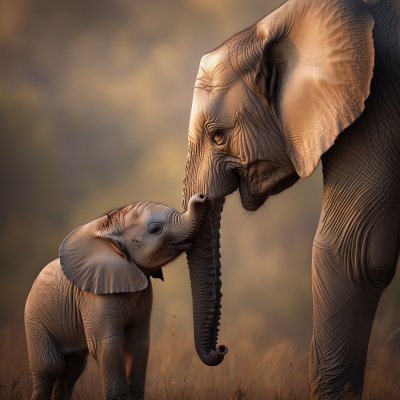 Tender Elephant Moment