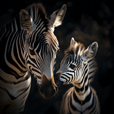 Tender Zebra Moment