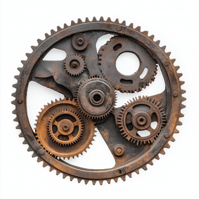 Rusty Mechanism with Large Gears