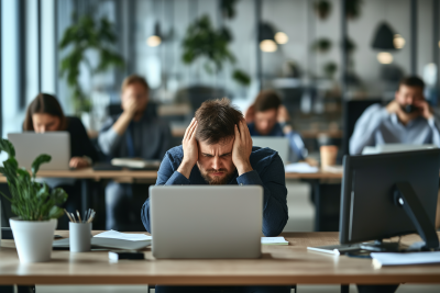 Stressed Employees in Office Setting