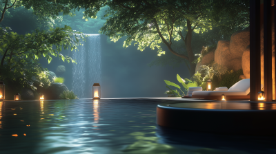 Tranquil Spa Meditation Scene