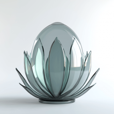 Glass Agave Plant Cloche