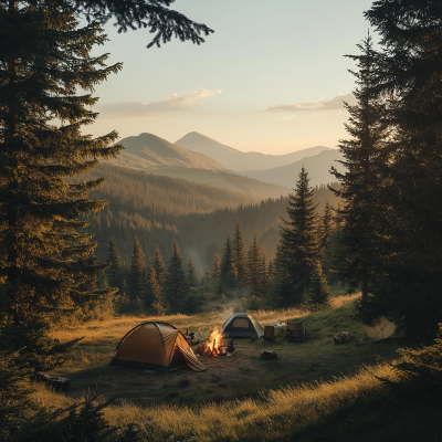 Sunset Campsite in National Park