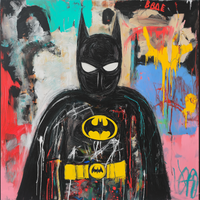 Batman in a Basquiat Painting