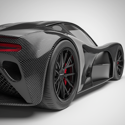 High Concept Hypercar EV Side View