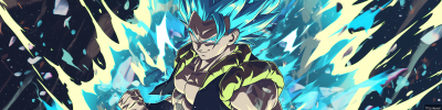 Dragon Ball Z Gogeta Super Saiyan Blue Background