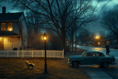 Suburban Night Scene