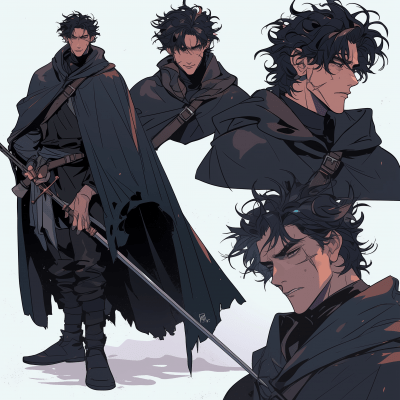 1800’s Fantasy Character Zorro Reference Sheet